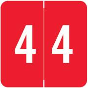 Sav-Tyme/SFI Match STNM Series Numeric Roll Labels - Number 4 - Red