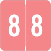 Sav-Tyme/SFI Match STNM Series Numeric Roll Labels - Number 8 - Pink