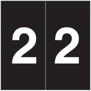 S & W KKL Match SWNM Series Numeric Roll Labels - Number 2 - Black