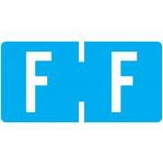 Tab Products Match TBAV Series Alpha Roll Labels - Letter F - Blue