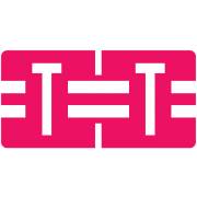 Tab Products Match TBAV Series Alpha Roll Labels - Letter T - Red