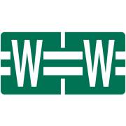Tab Products Match TBAV Series Alpha Roll Labels - Letter W - Dark Green