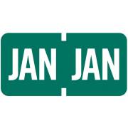Tab Products Match TMLV Series Month Code Roll Labels - January - Dark Green