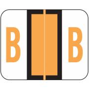 Smead BCCR Match TPAM Series Alpha Roll Labels - Letter B - Fluorescent Orange