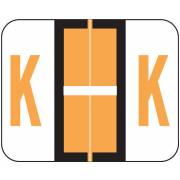 Smead BCCR Match TPAM Series Alpha Roll Labels - Letter K - Fluorescent Orange