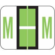 Smead BCCR Match TPAM Series Alpha Roll Labels - Letter M - Fluorescent Green