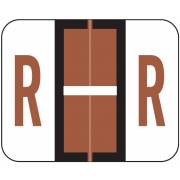 Smead BCCR Match TPAM Series Alpha Roll Labels - Letter R - Brown