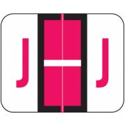 Tab Products Match TPAV Series Alpha Roll Labels - Letter J - Red