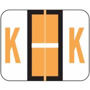 Tab Products Match TPAV Series Alpha Roll Labels - Letter K - Fluorescent Orange