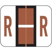 Tab Products Match TPAV Series Alpha Roll Labels - Letter R - Brown