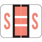 Tab Products Match TPAV Series Alpha Roll Labels - Letter S - Pink