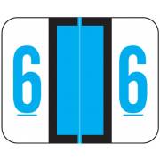 Smead BCCRN Match TPNM Series Numeric Roll Labels - Number 6 - Blue