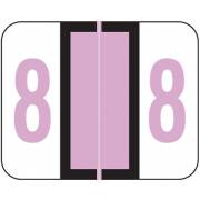 Smead BCCRN Match TPNM Series Numeric Roll Labels - Number 8 - Lilac