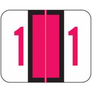 Tab Products Match TPNV Series Numeric Roll Labels - Number 1 - Red