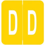 VRE GBS 8850 Match VRAM Series Alpha Roll Labels - Letter D - Yellow