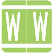 VRE GBS 8850 Match VRAM Series Alpha Roll Labels - Letter W - Light Green