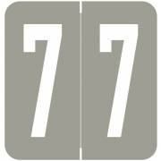VRE GBS 8860 Match VRNM Series Numeric Roll Labels - Number 7 - Gray