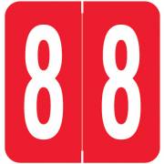 VRE GBS 8860 Match VRNM Series Numeric Roll Labels - Number 8 - Red