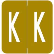 GBS 8848 Match VRPK Series Alpha Sheet Labels - Letter K - Gold