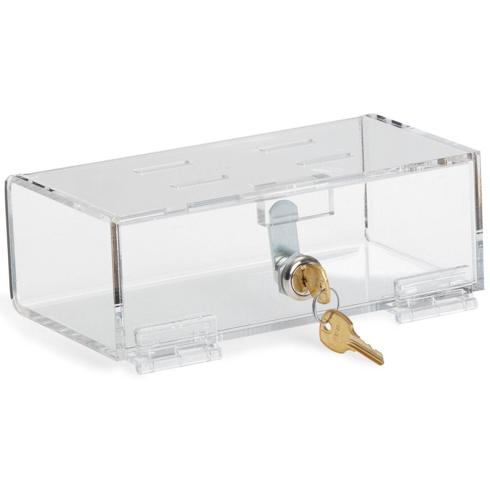 OmniMed 183001 Small Clear Acrylic Refrigerator Lock Box with Key Lock