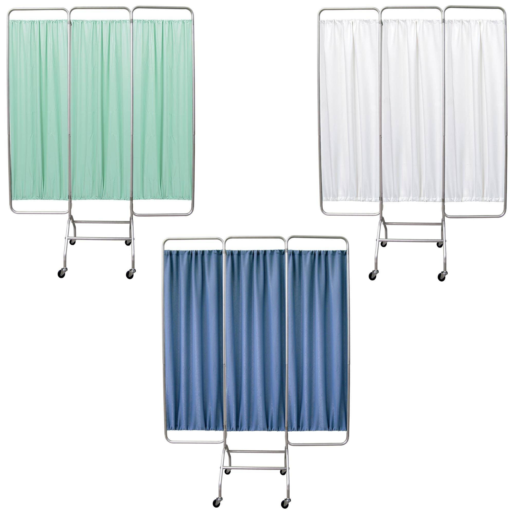 OmniMed 153153 Mobile 3 Section Folding Privacy Screen with Casters
