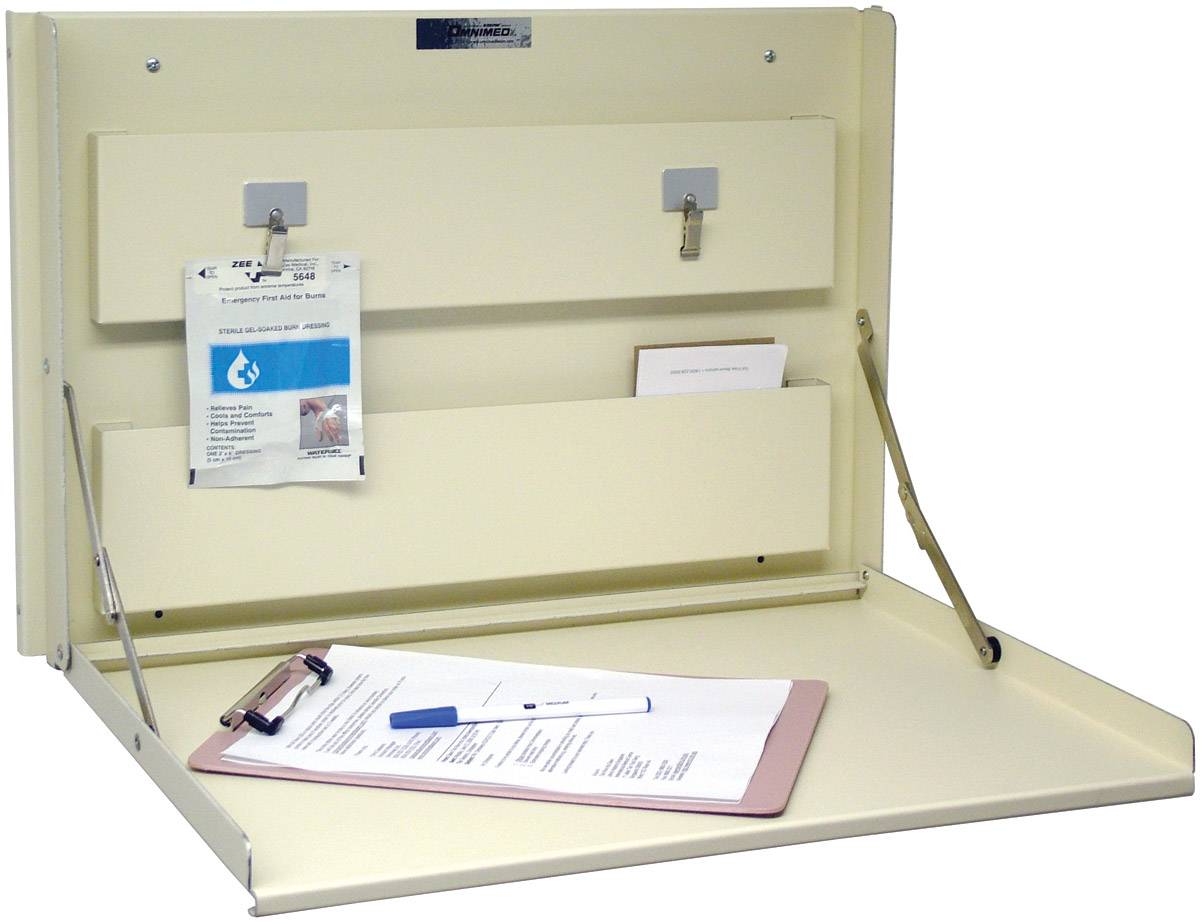 OmniMed 291502BG Standard Wall Desk Vinyl Clad