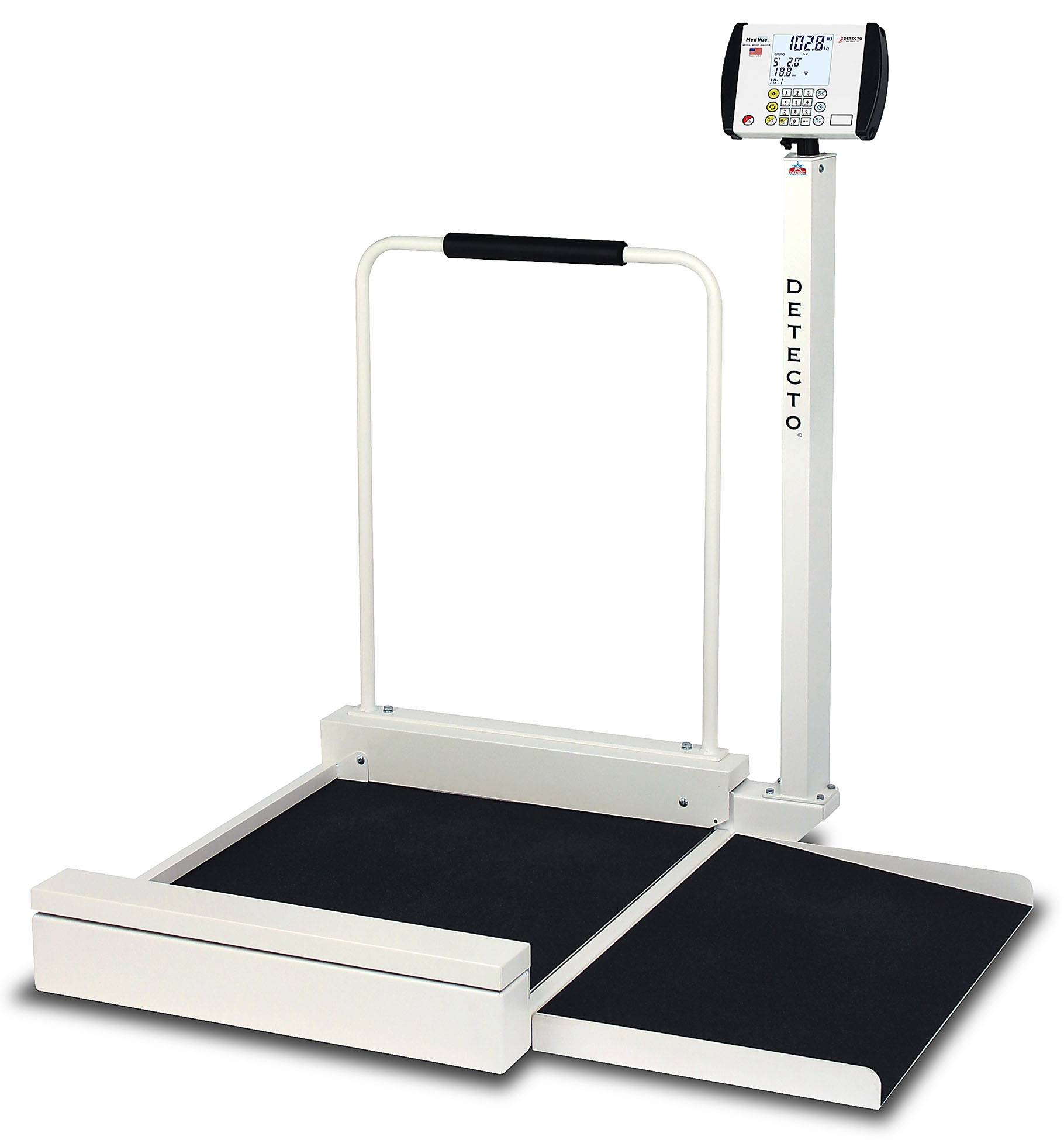 Detecto 6495 Digital Stationary Wheelchair Scale 800lb/360kg Capacity