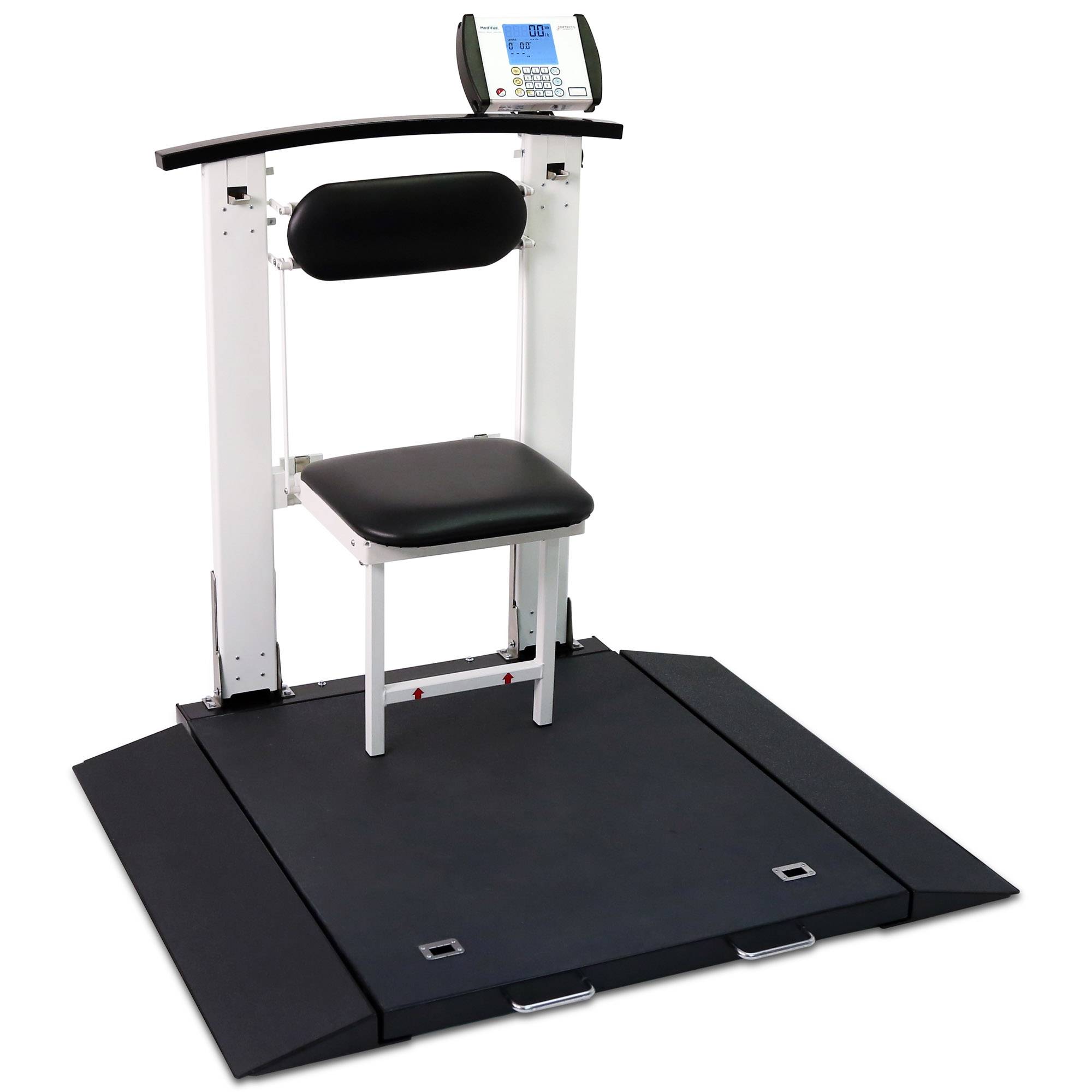 Detecto 6570 Series Folding Wheelchair Scale with Handrail & Seat