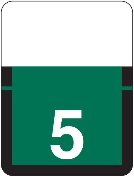 Doctor Stuff File Folder Labels - Number 4, Light Green, 500/Roll, Fits Tab Products A1306 Series