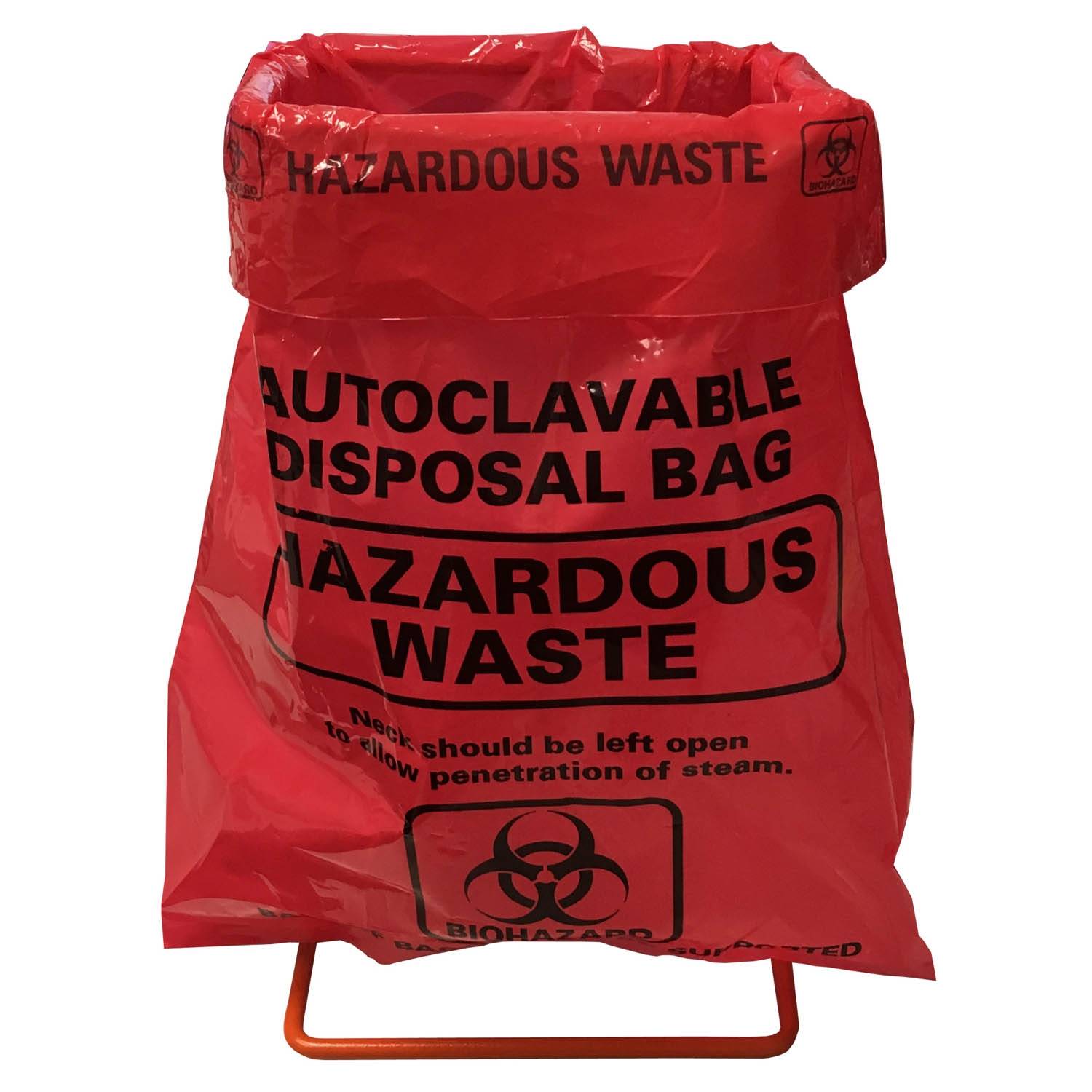 MTC Bio A9004SK Benchtop Biohazard Disposal Bag & Holder Set