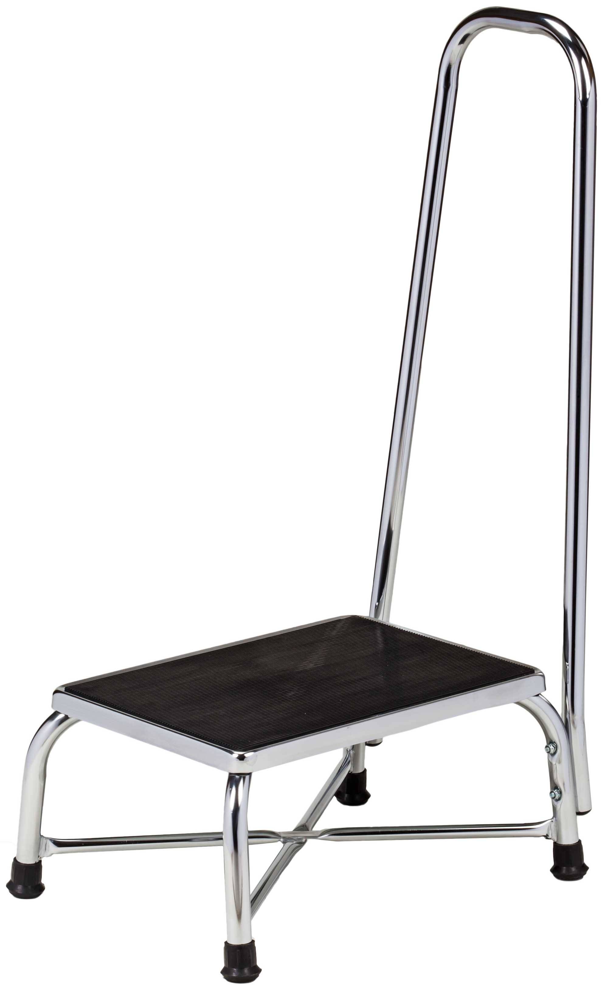 Clinton Large Top Bariatric Single Step Stool with Handrail T-6250