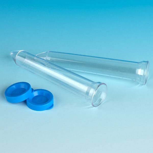 12mL Flared Top Urine Centrifuge Tube PS with Blue Snap Cap 112014