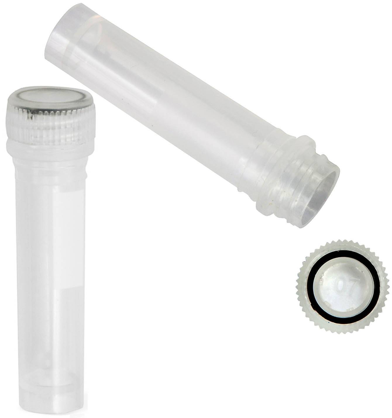 Heathrow HS10060 Disposable 2mL PP ScrewTop Tubes with ORing Cap