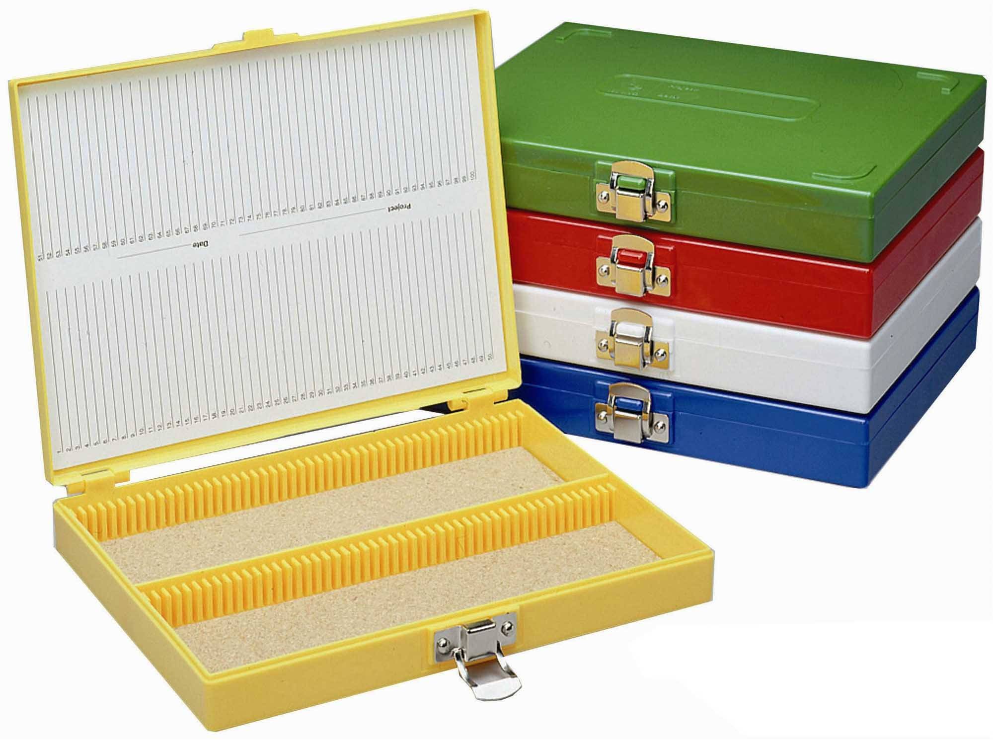 100Place CorkLined Microscope Slide Boxes Heathrow Scientific