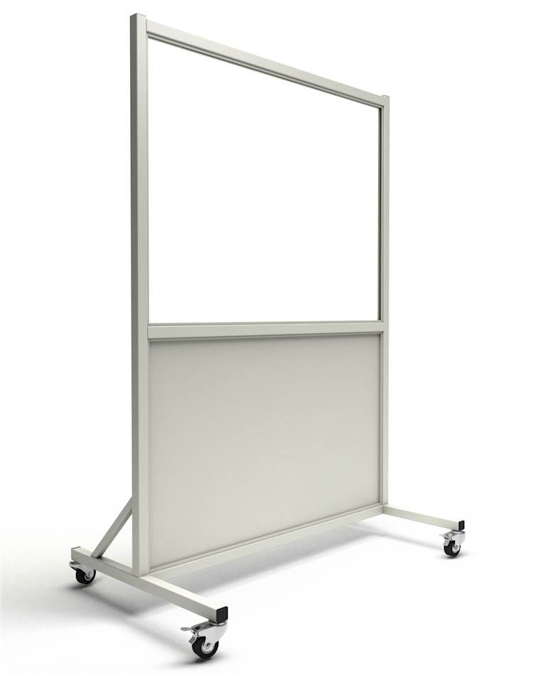 48 Inch Wide Mobile Lead Radiation Barrier Leaded Glass Window LB3648