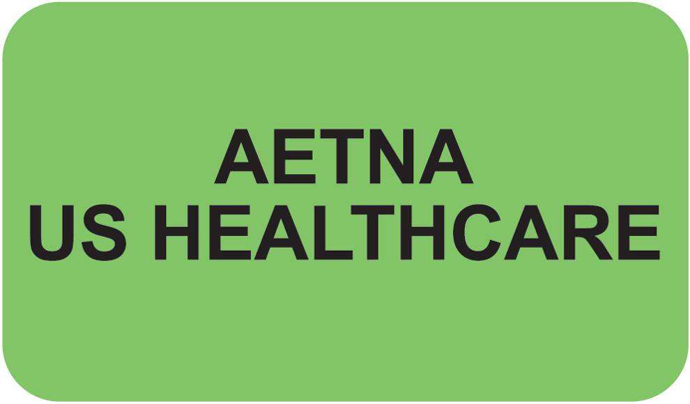 Aetna US Healthcare Label 1 1/2" x 7/8" Fluorescent Green MAP2990