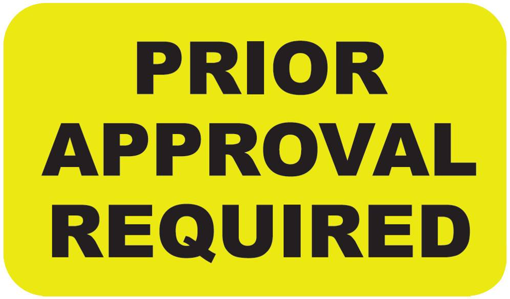 Prior Approval Required Label 1 1 2 X 7 8 Fl Chartreuse MAP5500