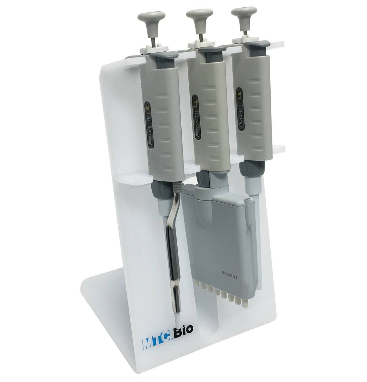 MTC Bio SureStand MultiChannel Capable Acylic Pipette Rack