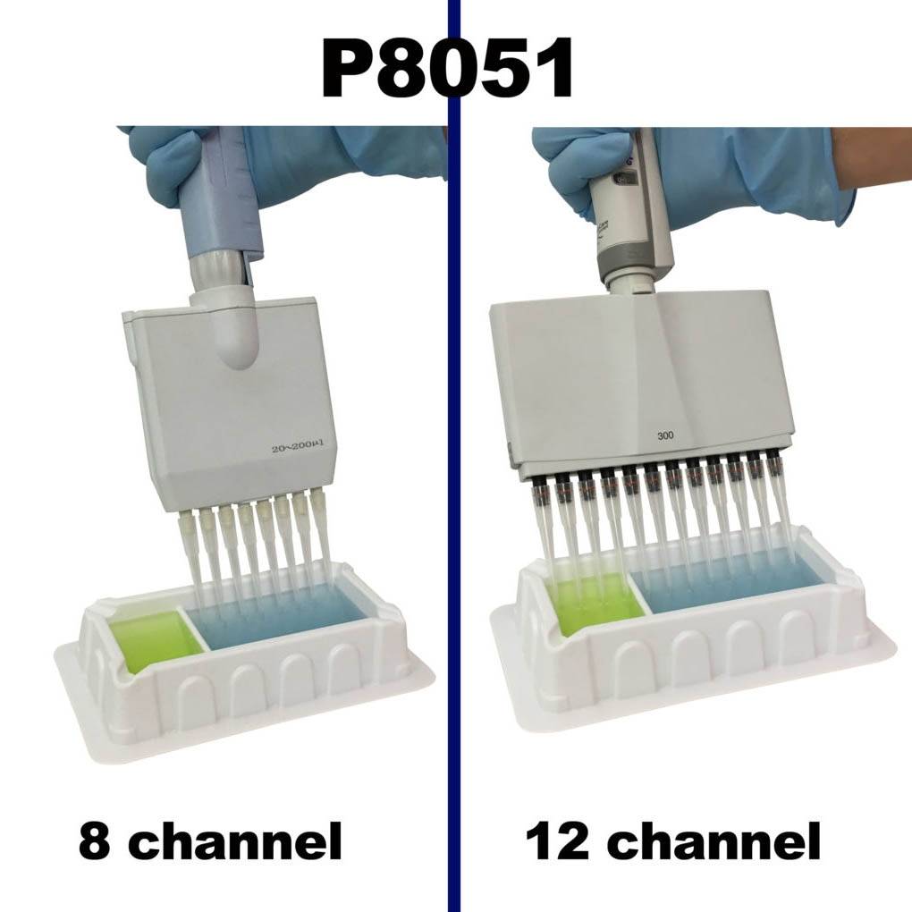 MTC Bio P8051 8PLUS4 50mL Divided Reagent Reservoir Polystyrene