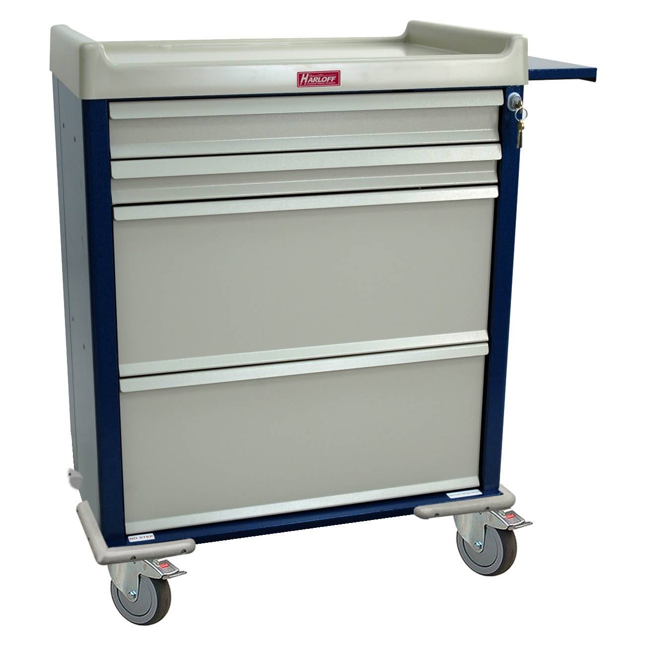 Harloff SL100DSP Medication Cart with Key Lock Holds 100 DISPILL Cards