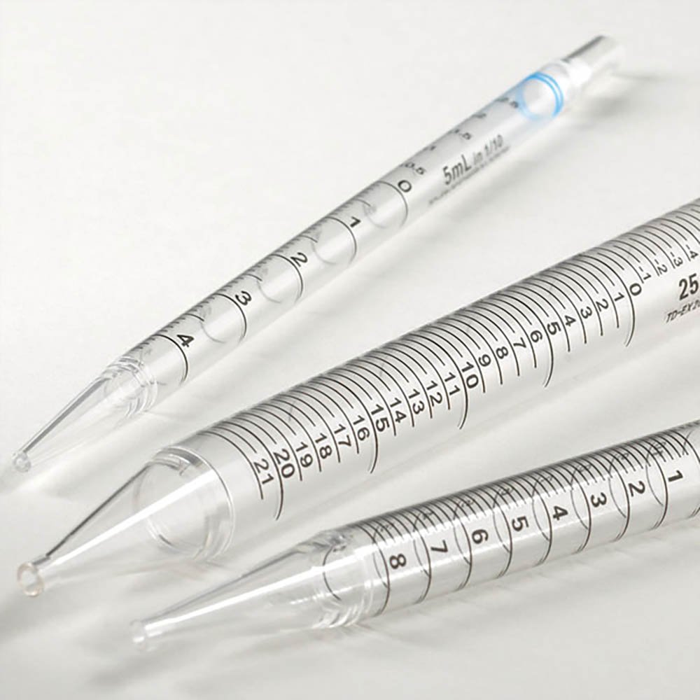Globe Scientific 1880 5mL Shorty Serological Pipette Blue Striped
