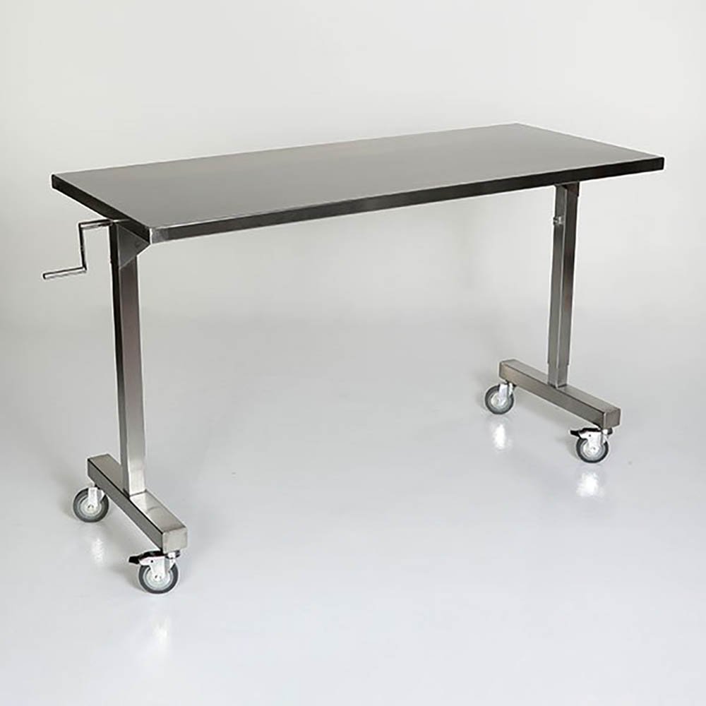MidCentral Stainless Steel Height Adjustable Instrument Table