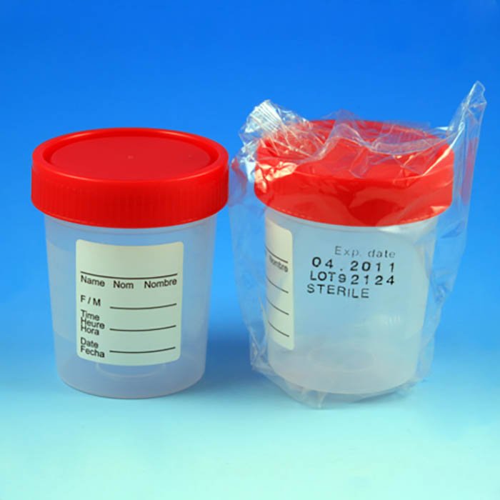Qualicare 12 X WHITE LID LABELED 30ML SPECIMEN UNIVERSAL SAMPLE CLEAR POLYPROPYLENE PLASTIC BOTTLE CONTAINERS