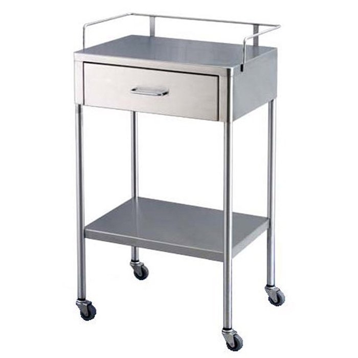 Stainless steel utility table with one drawers