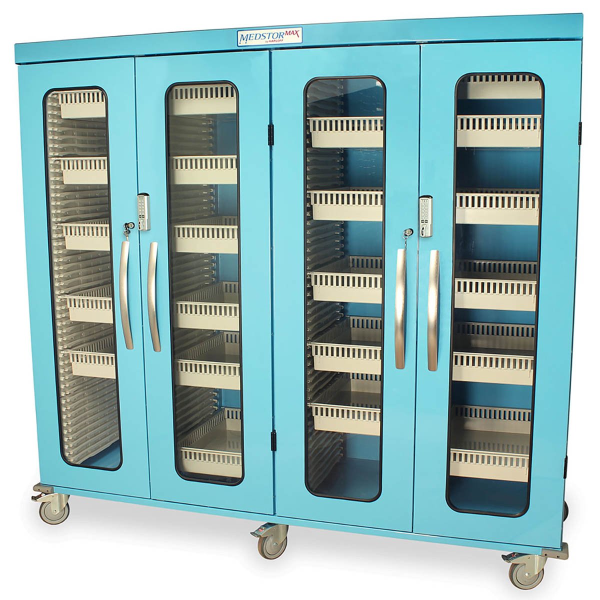 5″ Wire Basket for MedStor Max Cabinets, One Short and One Long Divider,  81071-3 - Harloff