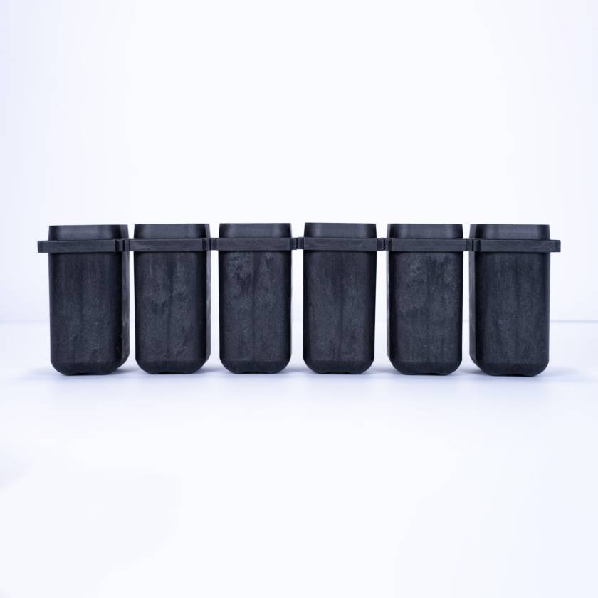 Drucker 02-004-0-0012K 4-Place Carrier, Carbon Fiber, 1 x 15 mL - Front View Set