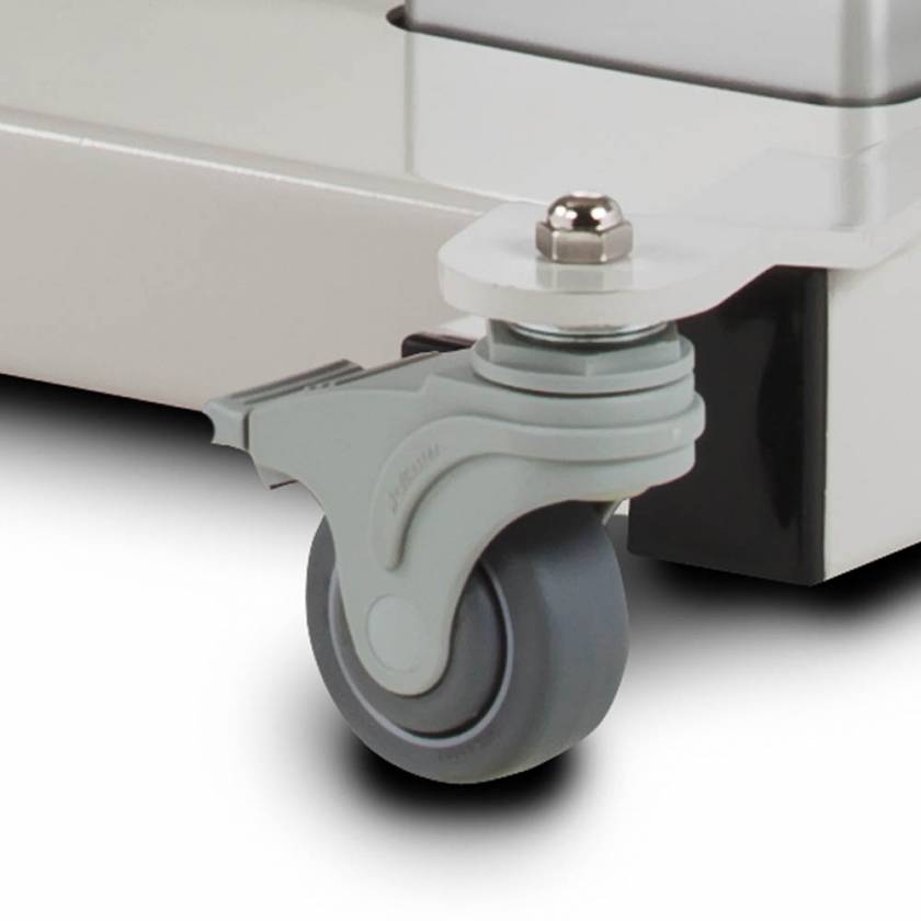 Optional Heavy Duty Rubber Locking Casters