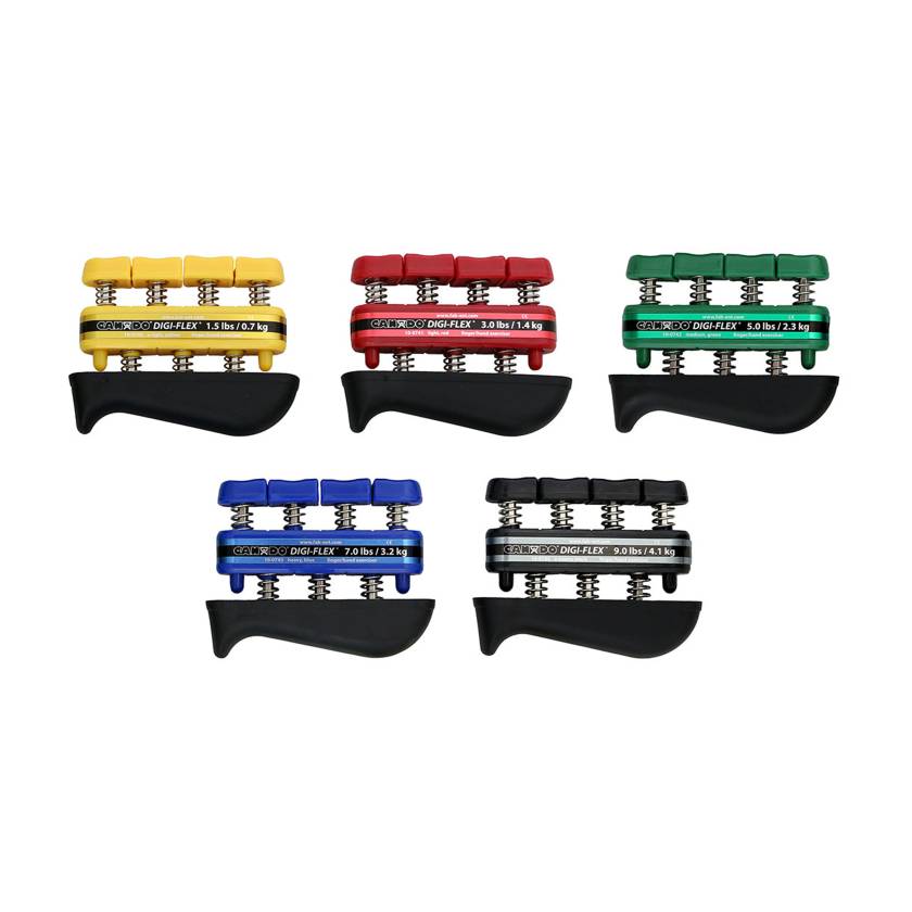 CanDo® 10-0745 Digi-Flex® Hand and Finger Exerciser, Set of 5 - Without Rack