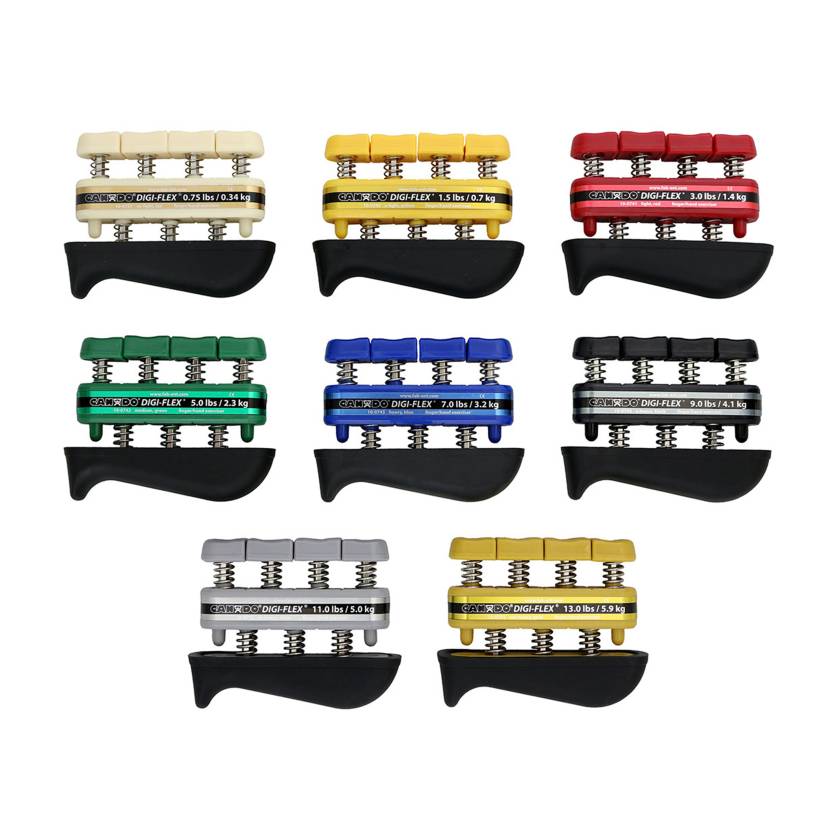 CanDo® 10-0758 Digi-Flex® Hand and Finger Exerciser, Set of 8 - Without Rack