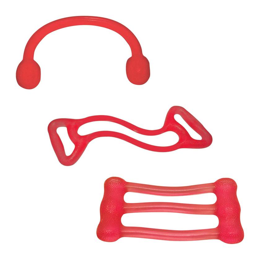 CanDo® 10-1562 Jelly™ Expander Exerciser Kit - Light Resistance, Red